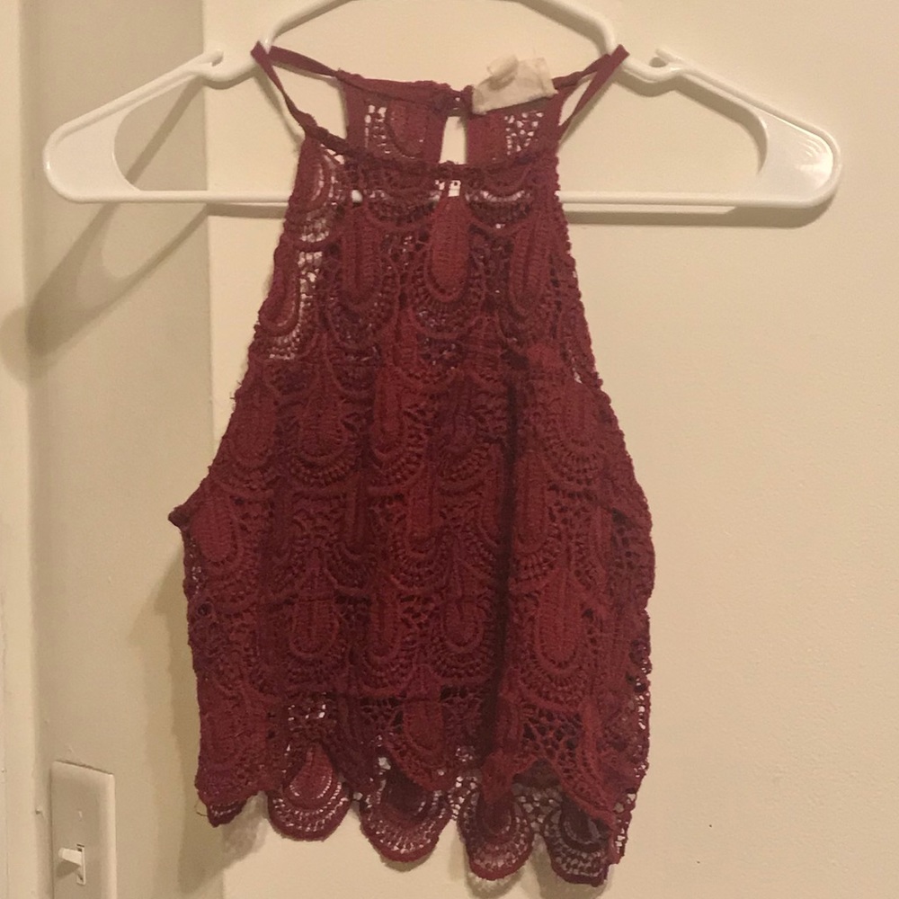 Laced Up Halter Crop Top